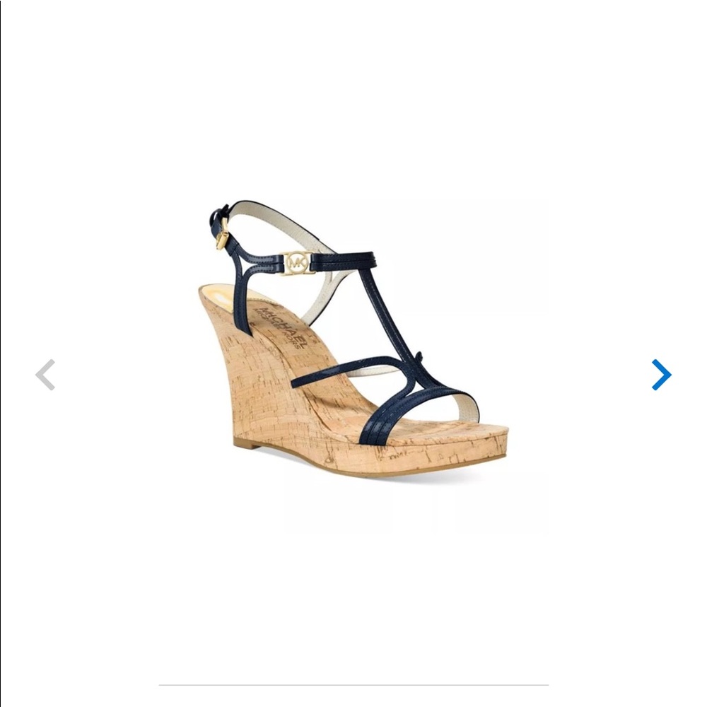 Michael Kors Cicely Wedge NAVY PATENT